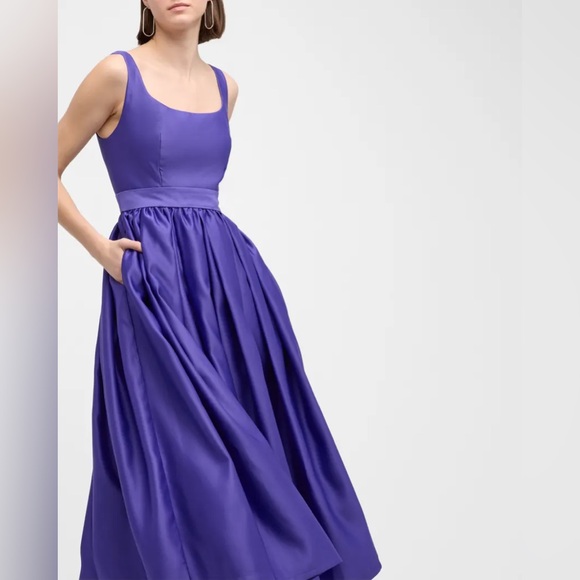 Leo Lin Colleen Sleeveless Scoop-Neck Midi Dress in Eminence, 12 - Picture 10 of 16